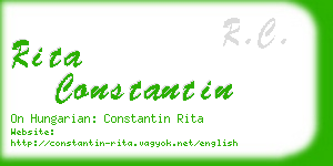 rita constantin business card